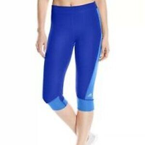 Adidas TechFit Capri‎ Pants Blue Yoga Leggings Ahtletic Ankle Womens Size S
